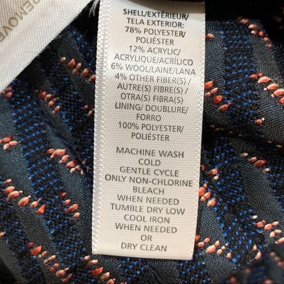 NEW Loft Pencil Textured Skirt Blue Sz 10 - Picture 14 of 17